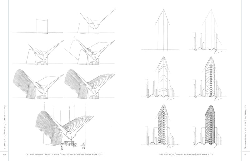 Draw Like an Artist: 100 Buildings and Architectural Forms: Step-by-Step Realistic Line Drawing - A Sourcebook for Aspiring Artists and Designers
