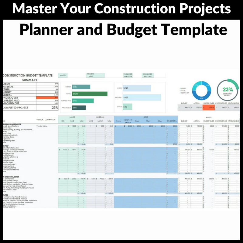 Master Your Construction Projects: Planner and Budget Template