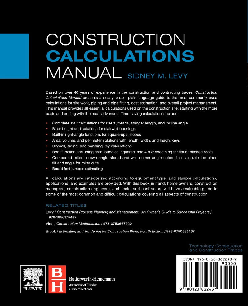 Construction Calculations Manual 1st Edition