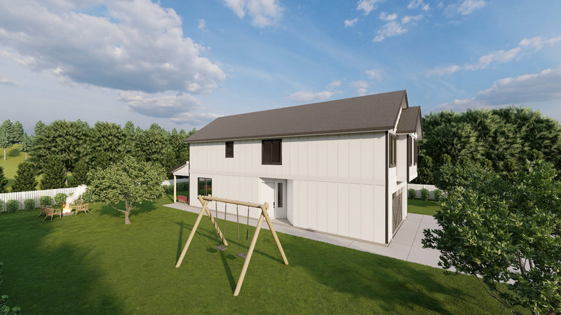 23' x 52' Farmhouse w/ 4 Bedroom, 2.5 Bath Architectural Plans - Custom 1,841 SF Modern Home Blueprint - PDF/AutoCAD - Bookread