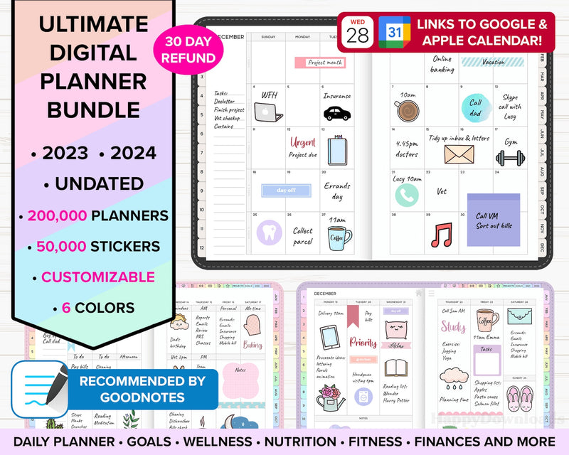 Digital Notebook 2023 2024 iPad Planner Goodnotes Planner Digital Planner Undated Digital Planner 2023 Digital Planner Daily Digital Planner - Bookread